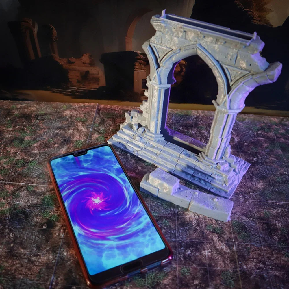 Ruined Archway Portal Insert PHONE for Magical Magic Animated Video Effects Tabletop Terrain RPG