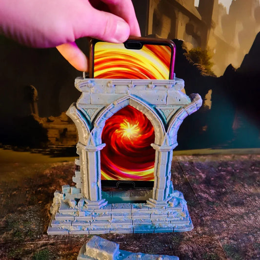 Ruined Archway Portal Insert PHONE for Magical Magic Animated Video Effects Tabletop Terrain RPG