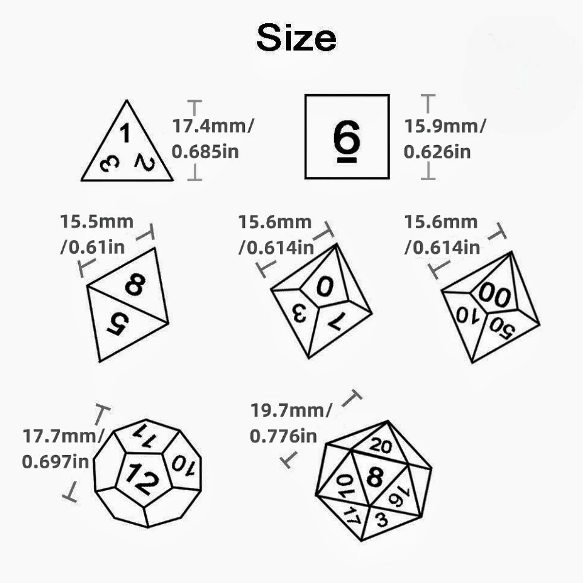 Cosmic Galaxy Concept Dice 7 Pcs with Bag/ Box Role Playing Game Table  Accessories  8 Themes