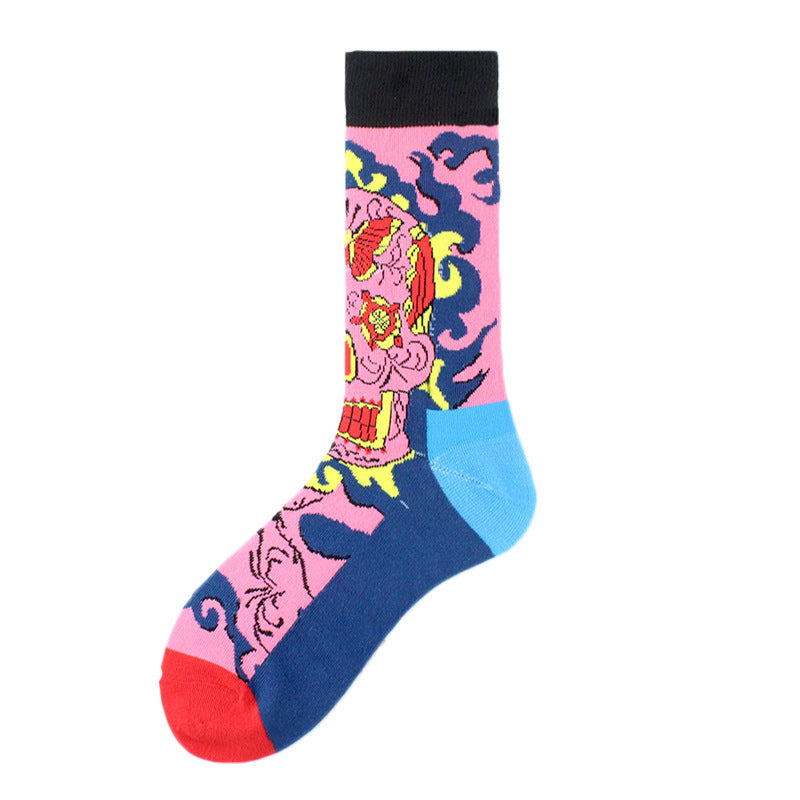 Fashionable And Colorful Ghost Bat Trendy Socks